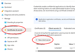Create secret Create secret
