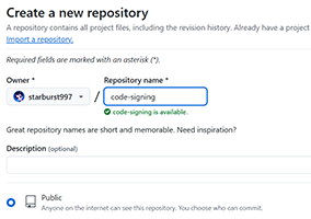 Create repository Create repository