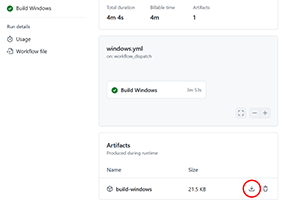 Download artifact Download artifact