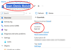 Trusted Signing account Trusted Signing account