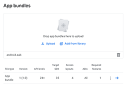 Upload .aab Upload .aab