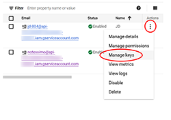 Select Managed Key Select Managed Key